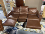 American Leather Power Recliner Leather Sofa