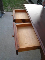 Mahogany SOFA Table with 2 drawers - 45"L X 16"W X 31"H