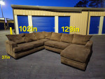FREE DELIVERY Couch Sofa Reversible Sectional 3 Piece Brown