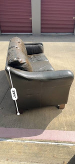 Genuine Leather Sofa Chocolate Brown