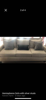 Luxury Sofa with Silver Studs