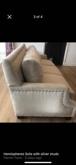 Luxury Sofa with Silver Studs