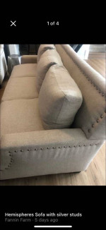 Luxury Sofa with Silver Studs