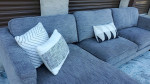 Grey/ Gray Mid-Century Mordern Sectional Sofa/Couch