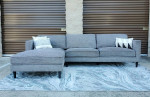 Grey/ Gray Mid-Century Mordern Sectional Sofa/Couch