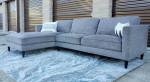 Grey/ Gray Mid-Century Mordern Sectional Sofa/Couch