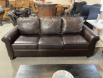 Pottery Barn Buchanan Roll-Arm Leather Sofa
