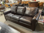 Pottery Barn Buchanan Roll-Arm Leather Sofa