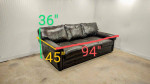 Walter E Smithe Extra Deep Leather Sofa Couch