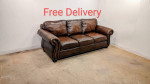 Bernhardt Vincent Top Grain Leather Sofa Couch