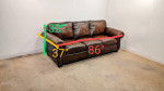 Bernhardt Vincent Top Grain Leather Sofa Couch