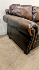 Bernhardt Vincent Top Grain Leather Sofa Couch