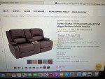 RV trifold sofa bed and matching theater seat