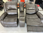 RV trifold sofa bed and matching theater seat
