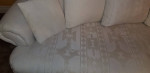 Beige Fabric Sofa 8 Ft with 5 Pillows