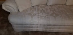 Beige Fabric Sofa 8 Ft with 5 Pillows