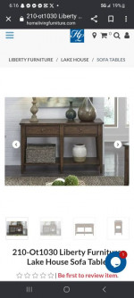 NEW sofa table & End Table Liberty Furniture Lake House BOTH New