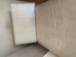 Gorgeous White Leather Chaise or Chair or Sofa
