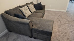 Sectional Sofa w/ Chaise + Ottoman