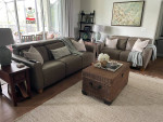 Flexsteel Astra Leather Reclining Sofa/Loveseat