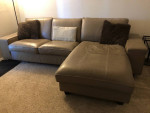 Leather Sofa with Ottoman OBRO