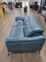 Carvel Leather Power Refining Sofa with Power Headrest