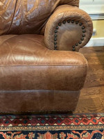 * Genuine Brown Bomber Leather SOFA *