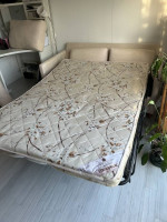 Simmons Microfiber Sofa Bed Off White