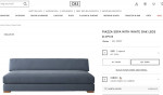 CB2 Piazza Sleeper Couch Sofa Velvet Grey MCM Mid Century Design 82"