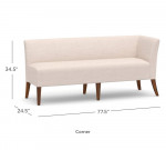 NEW Gorgeous Pottery Barn Modular Banquette Sofa Couch