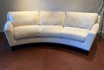 Contemporary Curved Ultra Suede Sofa by Elite