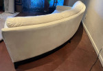 Contemporary Curved Ultra Suede Sofa by Elite