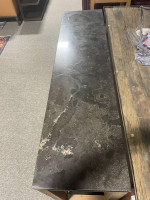 Pottery Barn Sofa Table with Stone Top