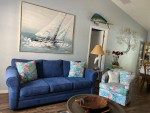 Florida Blue Sofa by Carlton