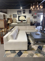 Restoration Hardware Track Arm Upholstered Sectional Sofa