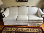Traditional Ivory Sofa ( reupholstered) - pick up only