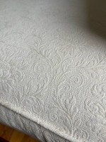 Traditional Ivory Sofa ( reupholstered) - pick up only