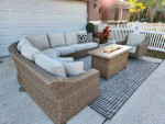 Outdoor Sofa with Firepit