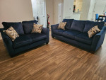 Ellis Navy Sofa and Loveseat Set