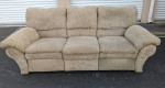 Brown Tweed Reclining Sofa