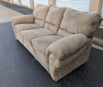 Brown Tweed Reclining Sofa