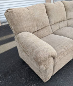 Brown Tweed Reclining Sofa