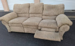 Brown Tweed Reclining Sofa
