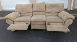 Brown Tweed Reclining Sofa