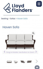 Lloyd Flanders Patio Set- Sofa, 2 Lounge Chairs, Coffee Table, End Table