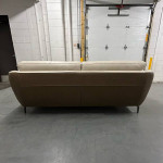 FREE DELIVERY - NEW Makena Leather Sofa - Beige/Brown