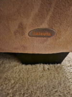 Italsofa Brown microsuede sectional sofa couch lounge chaise corner den livingro