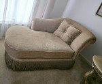 SCHNADIG Fabric lounge chaise chair sofa couch bedroom sattee bed guestroom
