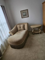 SCHNADIG Fabric lounge chaise chair sofa couch bedroom sattee bed guestroom