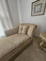 SCHNADIG Fabric lounge chaise chair sofa couch bedroom sattee bed guestroom
